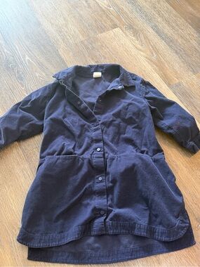 COS Navy Button-Front Kids Dress